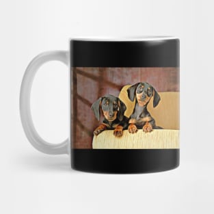 Two's Company Dachshund's Mug